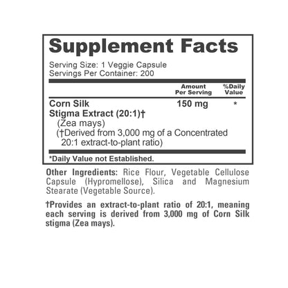 NusaPure Corn Silk Extract 3,000 mg per Caps - 200 Veggie Caps (100% Vegetarian, Non-GMO, Extract 20:1, Vegan) NusaPureBuy Supplements Australia