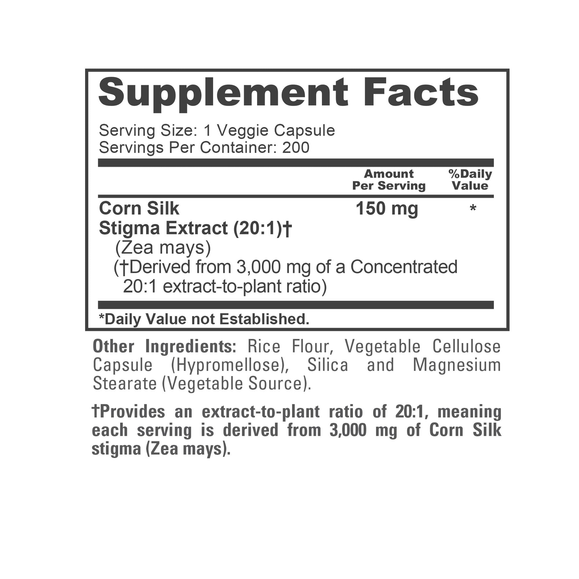 NusaPure Corn Silk Extract 3,000 mg per Caps - 200 Veggie Caps (100% Vegetarian, Non-GMO, Extract 20:1, Vegan) NusaPureBuy Supplements Australia