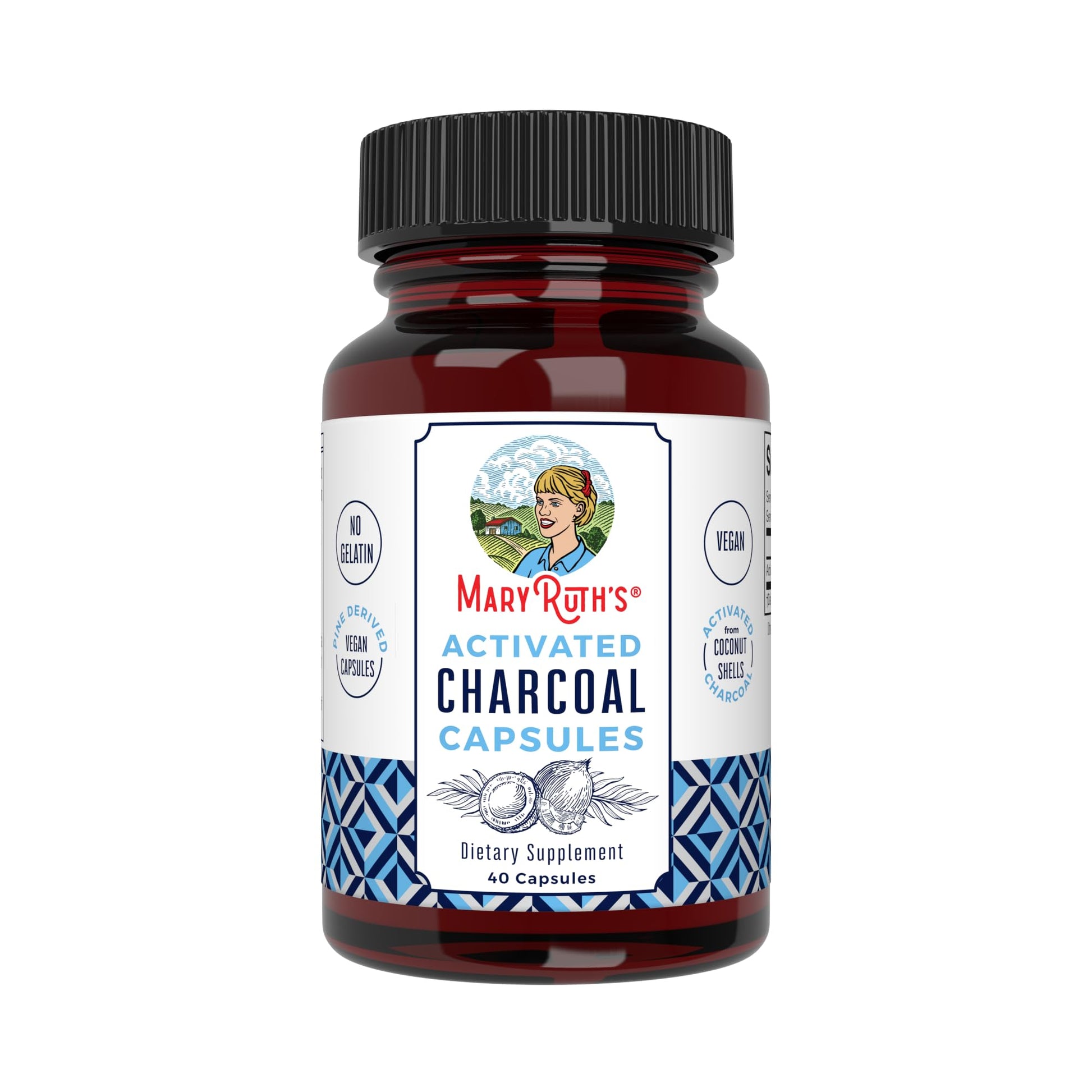 MaryRuth Organics Activated Charcoal Capsules | Substance Adsorption | Derived from Coconut Shells | Vegan Capsules from Pine Trees | Non-GMO | Gluten Free | 40 Count MARYRUTH'SBuy Supplements Australia