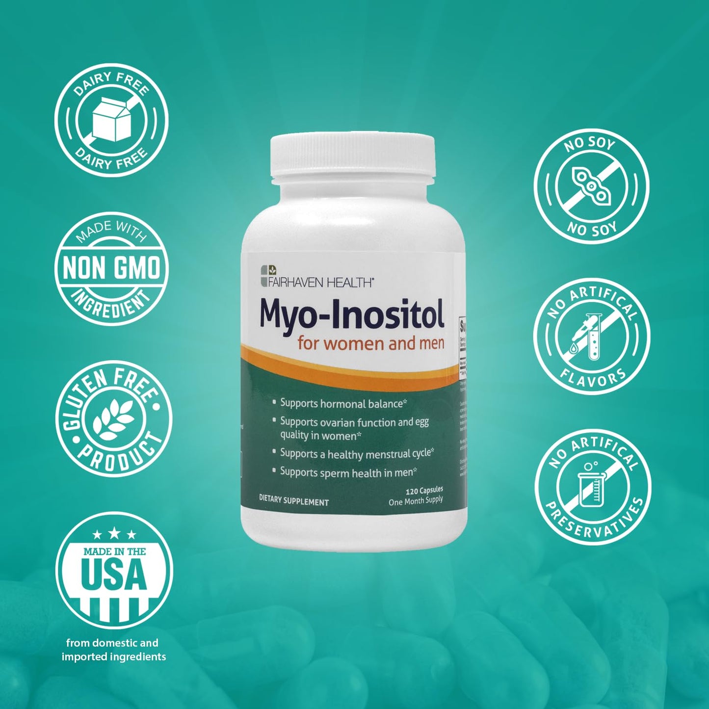 Fairhaven Health Myo-Inositol Supplement 2000mg | Male and Female Fertility Supplement Fairhaven HealthBuy Supplements Australia