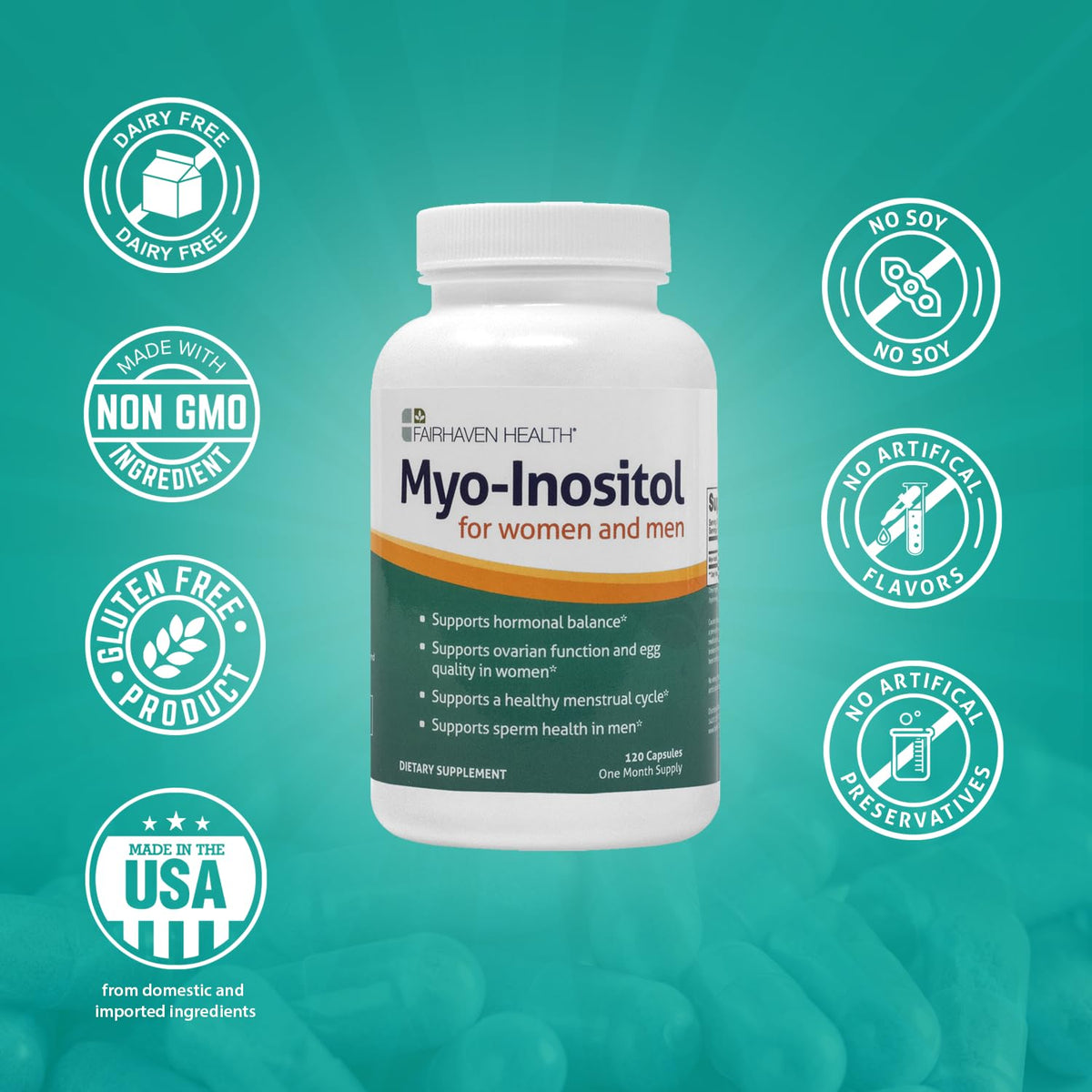 Fairhaven Health Myo-Inositol Supplement 2000mg | Male and Female Fertility Supplement Fairhaven HealthBuy Supplements Australia