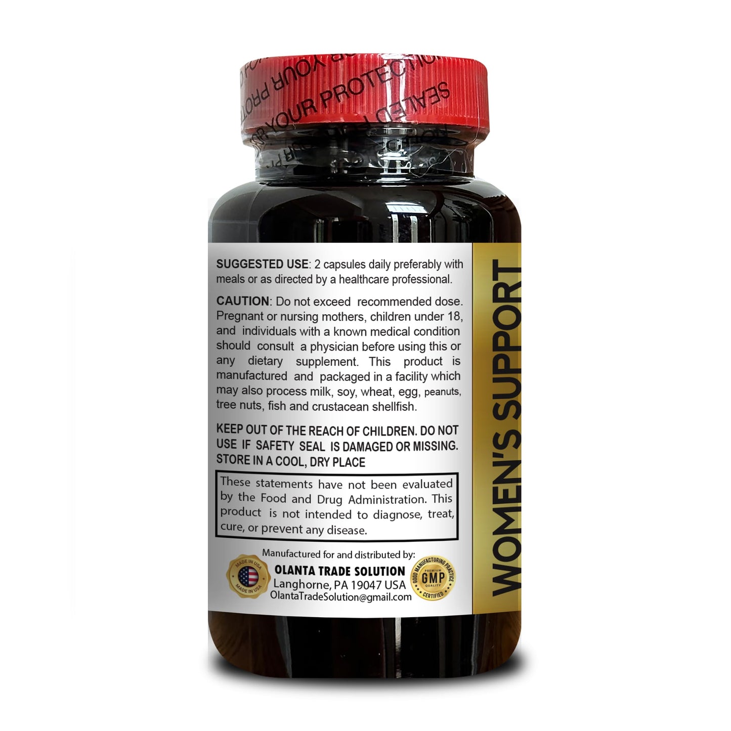 MENOPAUSE SUPPORT SUPPLEMENT - Perimenopause Supplements Women for Hot Flashes, Menopause Support, Supplement for Women Supports Hormone Balance with Black Cohosh - 1 Bottle 60 Capsules OLANTA TRADE SOLUTIONBuy Supplements Australia