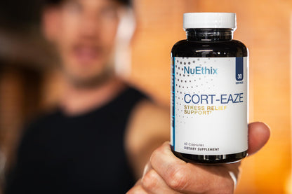 NuEthix Formulations Cort-Eaze - Cortisol Supplement - Health Support Supplement with Ashwagandha, L-Theanine & Rhodiola Rosea - Relaxation and Deep Sleep, 60 Capsules, 30 Servings NuEthix FormulationsBuy Supplements Australia