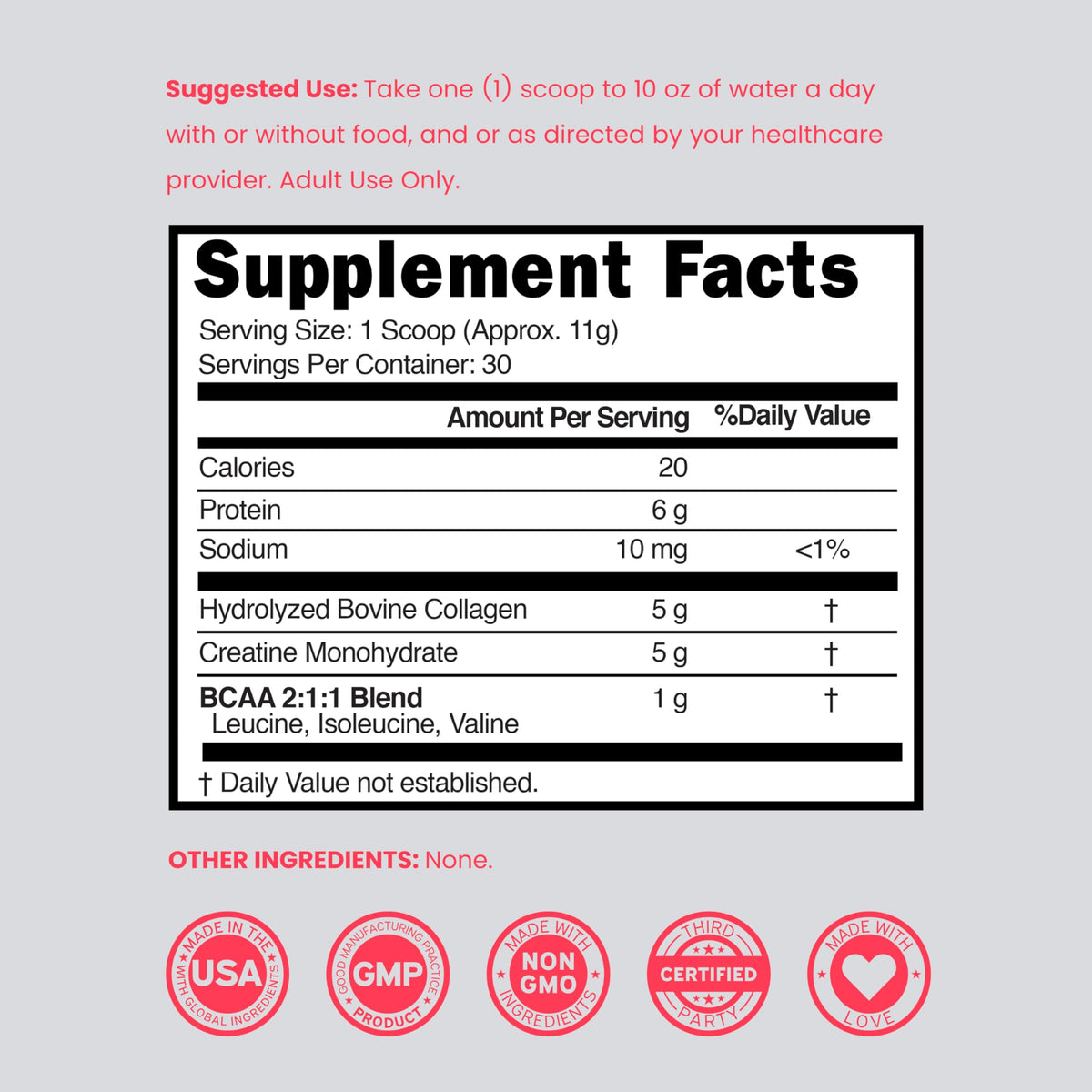 Creatine for Women | Creatine Monohydrate Powder 5G + 5000mg Collagen + 1000mg BCAA 2:1:1 Powder (30 Serving) Support Glutes, Lean Muscles, Recovery, Energy & Stamina Non-GMO, Gluten Free - USA Made DORADO NUTRITIONBuy Supplements Australia