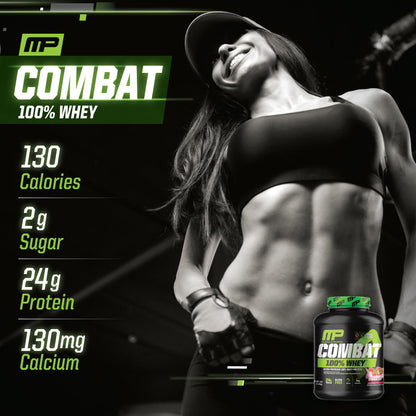 MusclePharm Combat 100% Whey Protein Powder, Strawberry Cream Flavor Muscle PharmBuy Supplements Australia