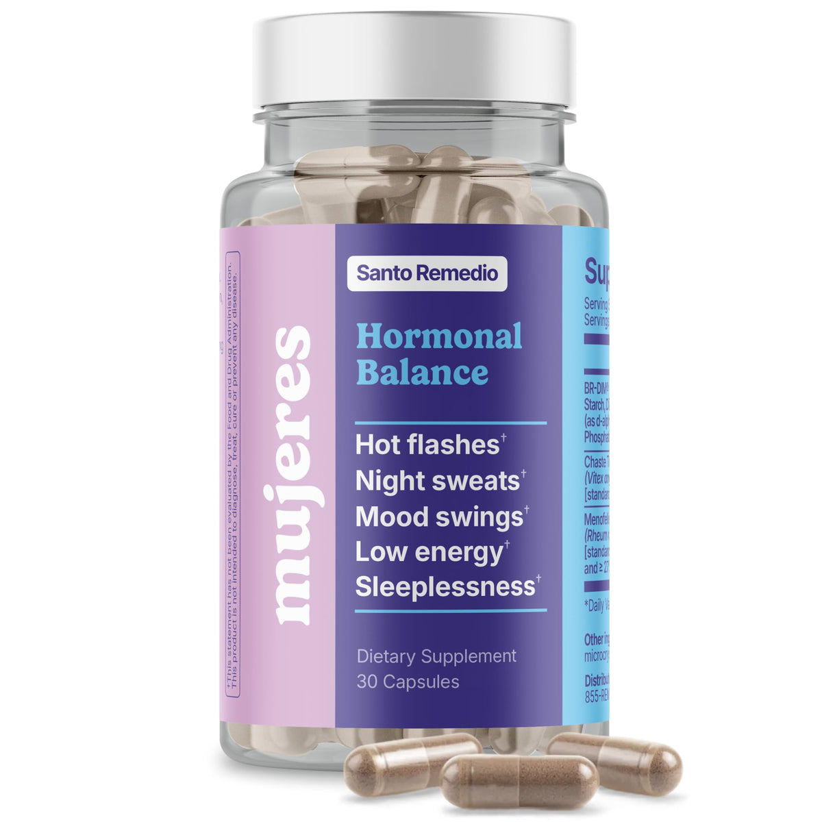 Santo Remedio Hormonal Balance for Women | Menopause Support for Hot Flashes, Night Sweats & Mood Swings | Hormone-Free Formula with Siberian Rhubarb, Chaste Tree & DIM | Doctor Juan Rivera Product Santo RemedioBuy Supplements Australia