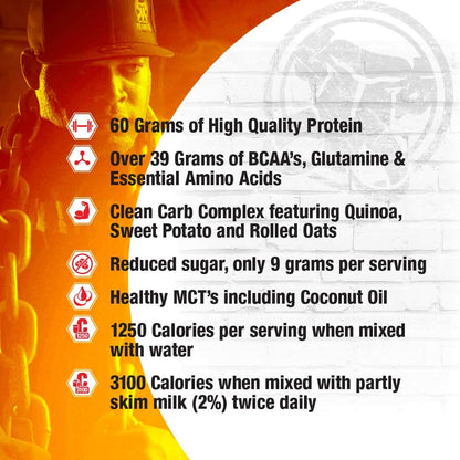 Inter-Active Nutrition Mammoth Mass Supplement, 2.27kg Strawberry MammothBuy Supplements Australia