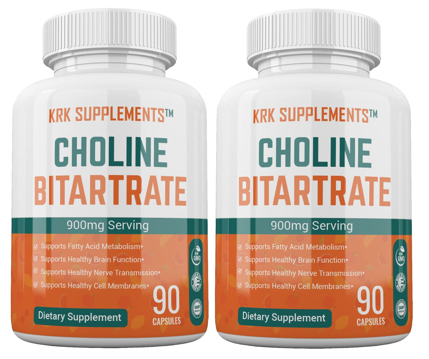 KRK SUPPLEMENTS Bundle Combo of 2 Bottles of Choline Bitartrate and 2 Bottles KRK SUPPLEMENTSBuy Supplements Australia