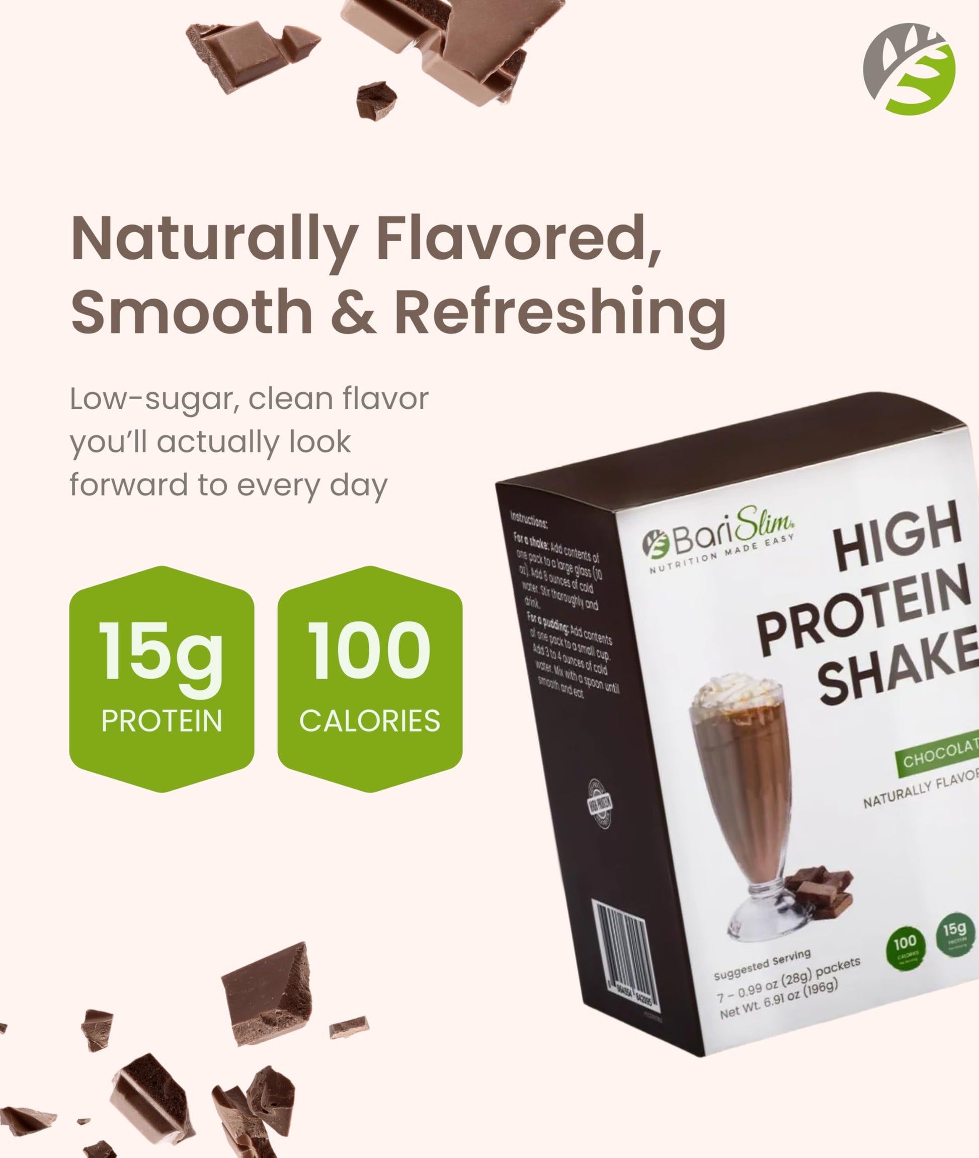 BariSlim High Protein Shake - Delicious & Nutritious Meal Replacement Shake - Low Sugar & Carb - Formulated for Bariatric Patients & Post-Weight Loss Surgery Support | Chocolate Shake (9 oz) BariSlim buy supplements Au