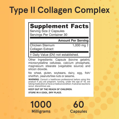Jarrow's Type II Collagen Complex (Type 2 Collagen), 60 Capsules, Lab-Tested TudorBuy Supplements Australia