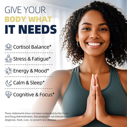 Cortisol Supplements for Women & Men,High Cortisol Reducer, Manager, Detox, Lower and Control,with Magnesium, Ashwagandha,Rhodiola, L-Theanine for Mood,Focus,Sleep AlliwiseBuy Supplements Australia