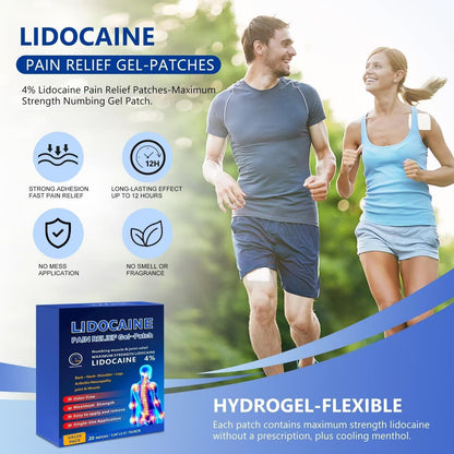 KIbabyDI Professional Lidocaine Pain Relief Patches - 20 Count | 4% Medicated Gel Patches for Targeted Joint & Muscle Comfort | Long-Lasting 12-Hour Relief, Ultra-Flexible Design -lb265 KIbabyDIBuy Supplements Australia
