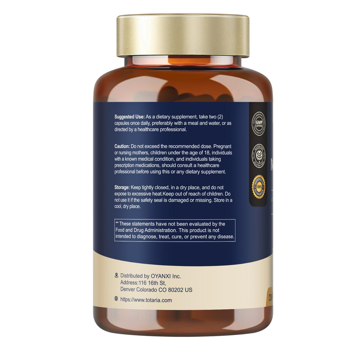 Totaria C-ognitive with Caffeine Pills, L-Tyrosine, Alpha GPC, Ginkgo Biloba, Bacopa Monnieri Brain Supplement for Memory and Focus, Brain Nootropic Support - Non-GMO, Gluten Free (2 Packs) TotariaBuy Supplements Australia