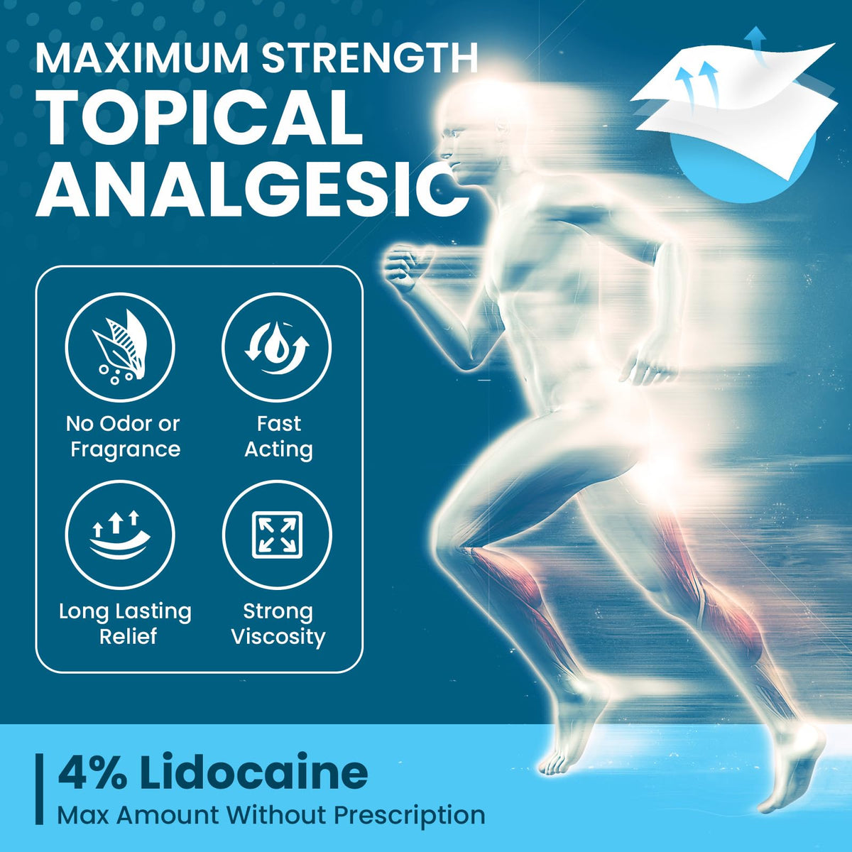 Sumifun 4% Lidocaine Patches, Long Lasting Plaster Patch for Knee, Shoulder, Muscle, Joints with Natural Ingredients, Extended Patch with Lidocaine (Large, Count, 18) SumifunBuy Supplements Australia