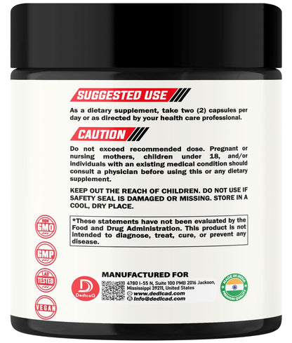 DEDICAD 9in1 Cortisol Supplement - Ashwagandha and Magnesium Glycinate and Chelate - Brain Health & Restful Night & Mood Balance - 90 Capsules Supply 45 Days DEDICADBuy Supplements Australia