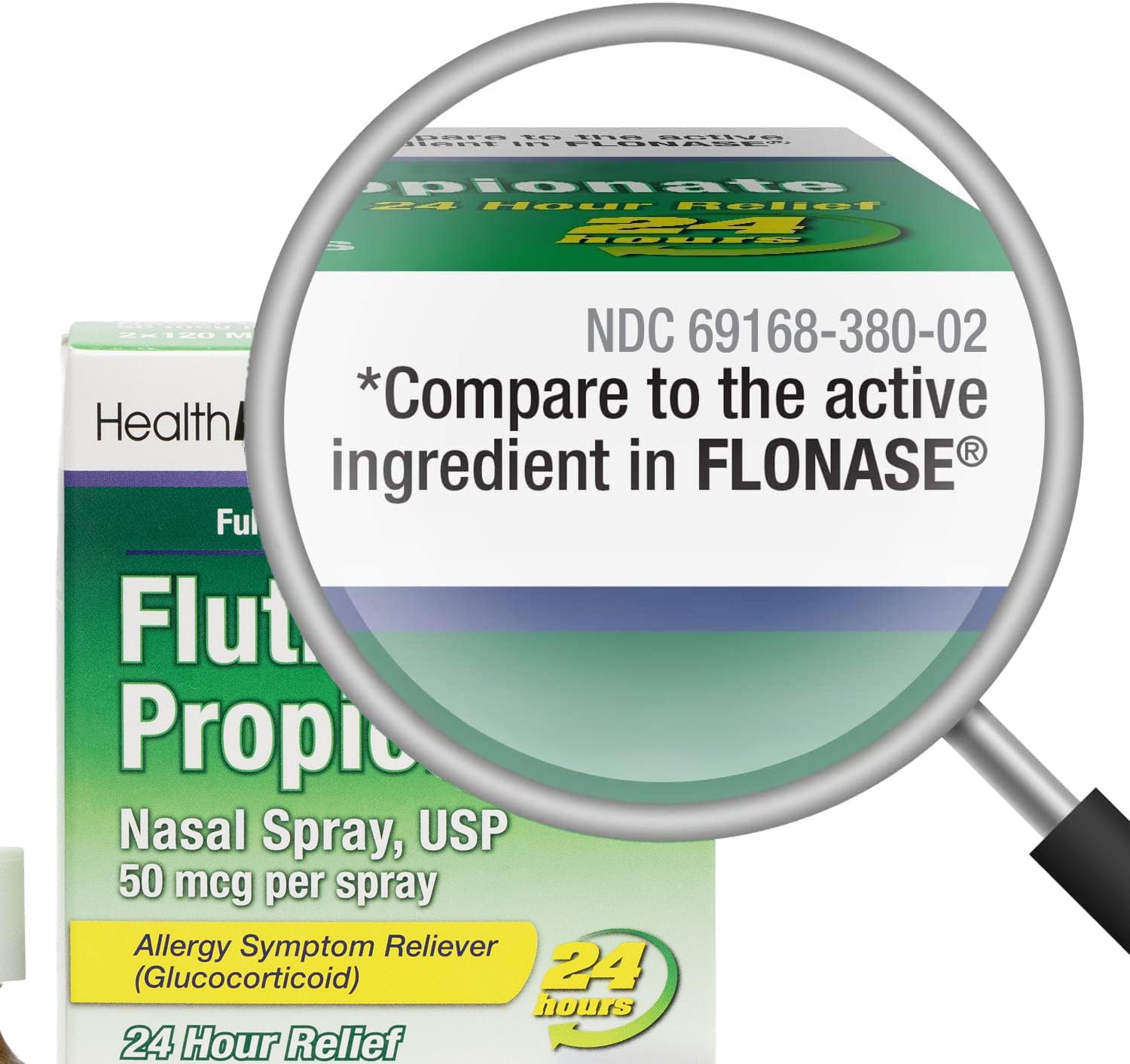 HealthA2Z® Allergy Relief, Fluticasone Propionate 50mcg, Nasal Spray, 24-Hour Allergy Relief, Dye Free, 240 Sprays (2 Pack, 120 Sprays Each) HealthA2Z buy supplements Au