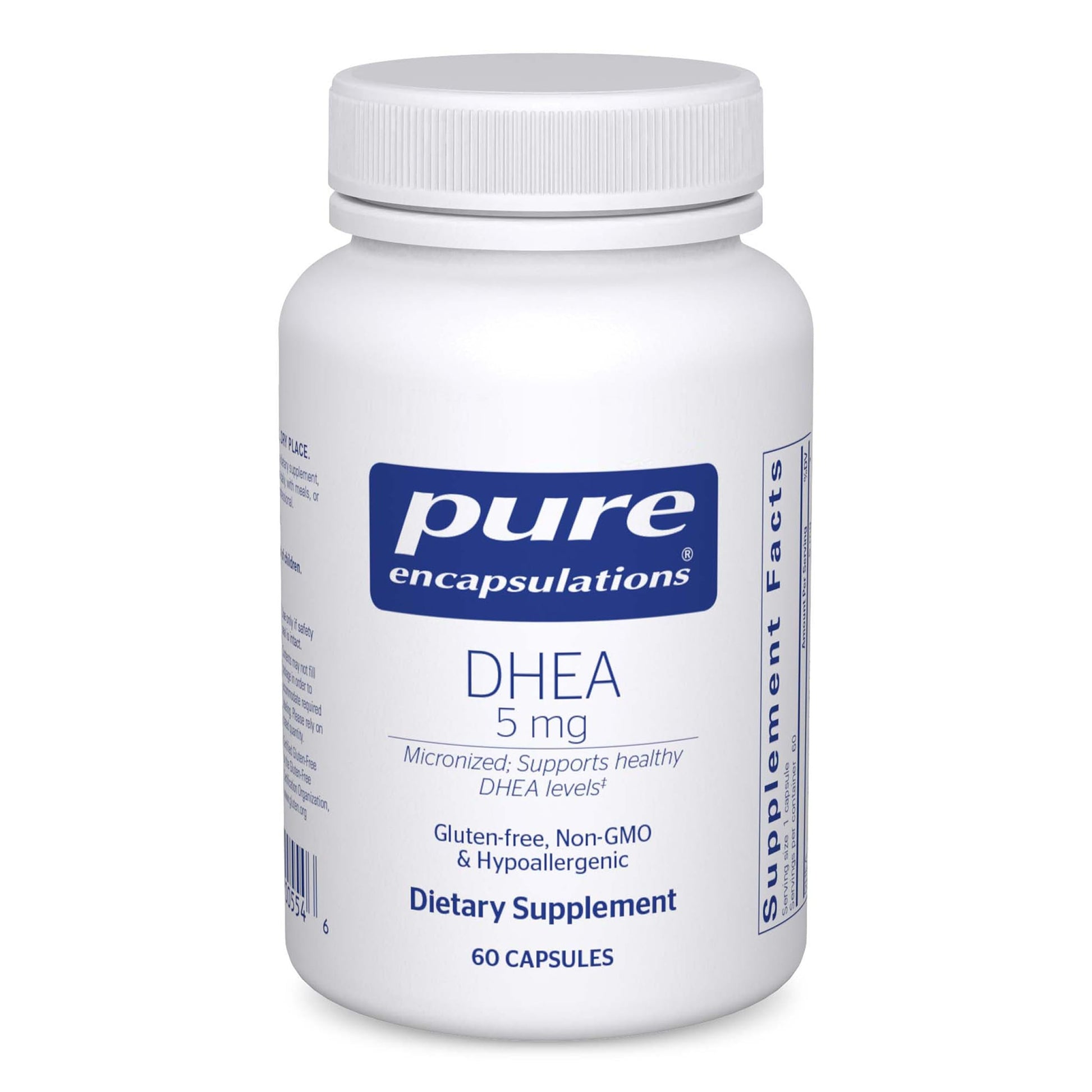Pure Encapsulations DHEA 5 mg - Immune Support & Hormones Balance* - Micronized DHEA - Gluten Free & Vegan - 60 Capsules Pure EncapsulationsBuy Supplements Australia