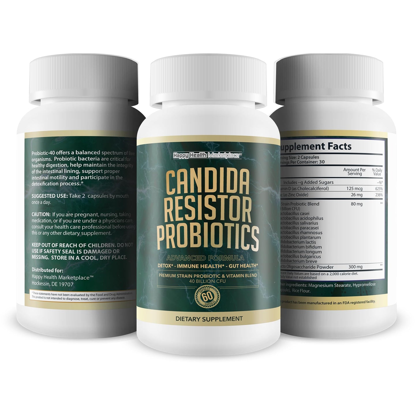 Candida Resistor Probiotics - Our Best Candida Support Capsules - Our Pills for Candida Happy Health MarketplaceBuy Supplements Australia