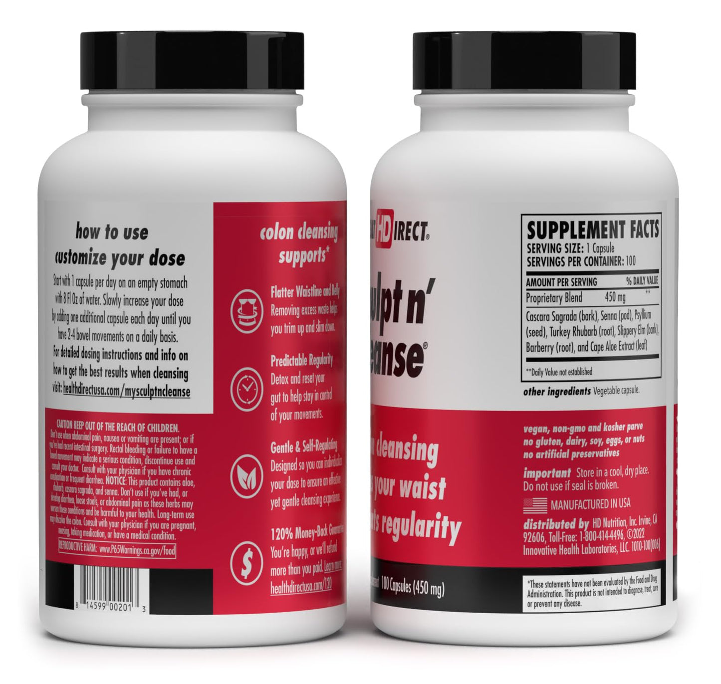 HEALTH DIRECT Sculpt n' Cleanse - Herbal Colon Cleanse for Digestive Health & Regularity HEALTH DIRECTBuy Supplements Australia