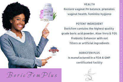 Boric Acid Vaginal Suppositories Plus Aloe Vera & FOS Probiotic Enhancer 800mg/, 30 Count All Natural N' MoreBuy Supplements Australia