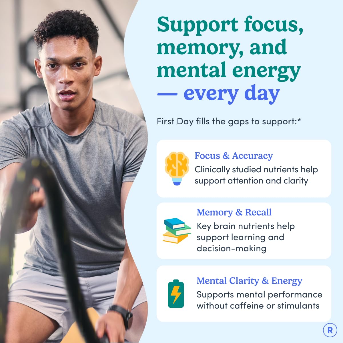 FIRST DAY Men’s Daily Nootropic Brain Supplement Gummies for Focus, Memory & Mental Energy | with Cognizin® Citicoline, Phosphatidylserine & Natural Caffeine | Vegan, Allergen-Free | 30-Day Supply FIRST DAYBuy Supplements Australia