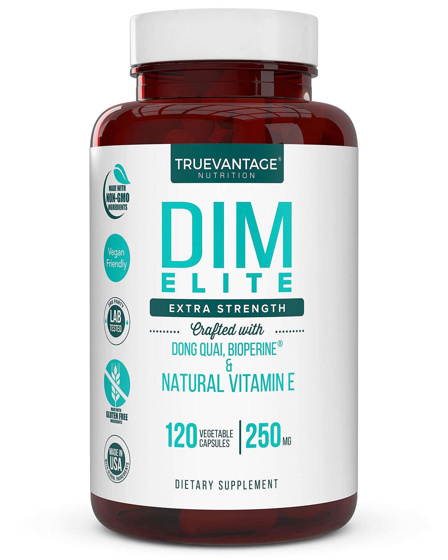 DIM Supplement 250mg (Diindolylmethane)-Plus Dong Quai, Natural Vitamin E & BioPerine - Supports Menopause Relief & Hormonal Acne -Hormone Balance Support for Women and Men-Veggie Caps Truevantage NutritionBuy Supplements Australia