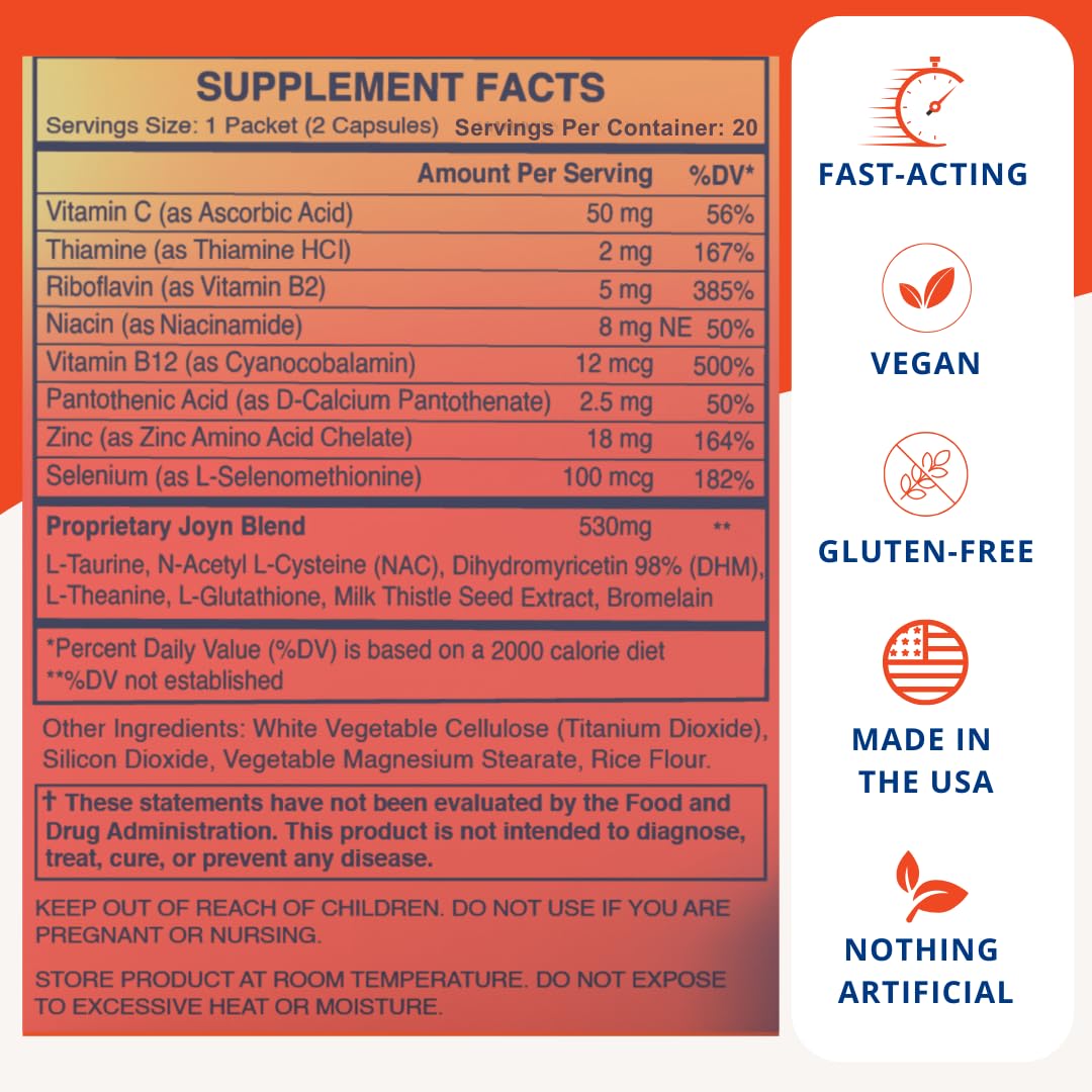 JOYN Supplement Value Pack: Alcohol Flush & Asian Glow Relief, Morning Recovery, Liver Support | Feel Better Before & After Drinking | with NAC, DHM, Milk Thistle, Glutathione, B12 | 20ct JOYNBuy Supplements Australia