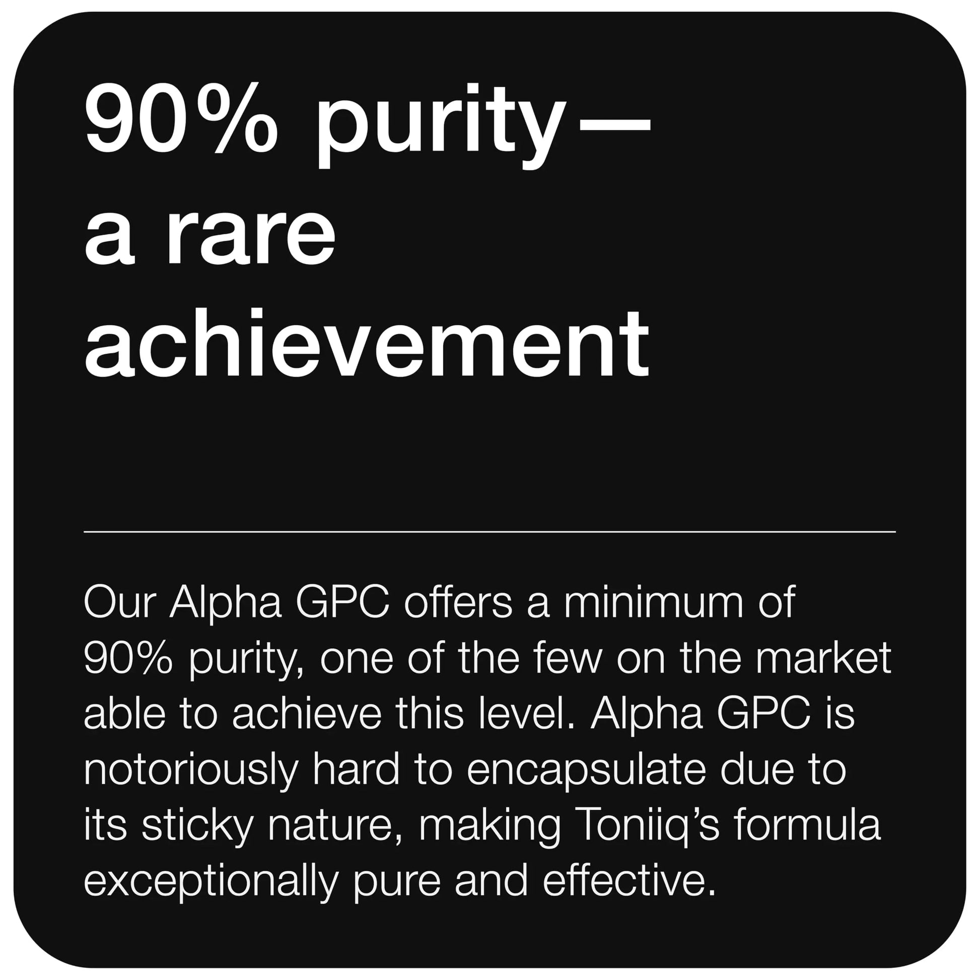 Toniiq Ultra High Purity Alpha GPC Capsules - 600mg Concentrated Formula - 90%+ Highly Purified and Bioavailable Nootropic - 120 Capsules Alpha GPC Supplement Toniiq buy supplements Au