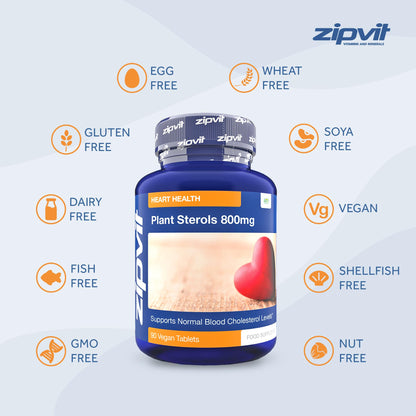Plant Sterols High Strength 800mg, 90 Vegan Tablets, Supports and Helps Lower ZipvitBuy Supplements Australia