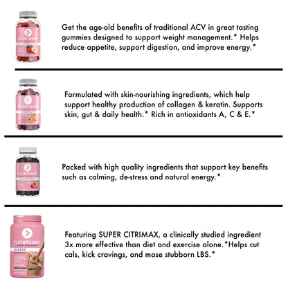 Flat Tummy Gummies Bundle with Apple Cider Vinegar Gummies, Superfruits Gummies Flat Tummy TeaBuy Supplements Australia