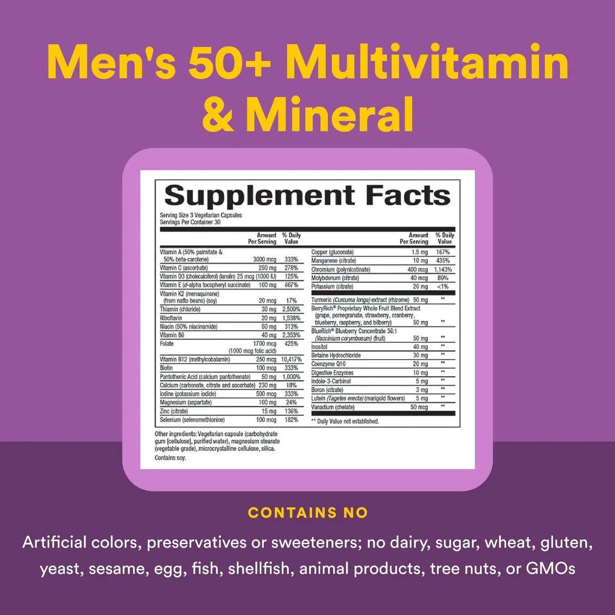 MultiFactors by Natural Factors, Women's 50+ Multivitamin & Mineral Formula, Dietary Supplement for Nutritional Support, 90 capsules (30 servings) Natural Factors