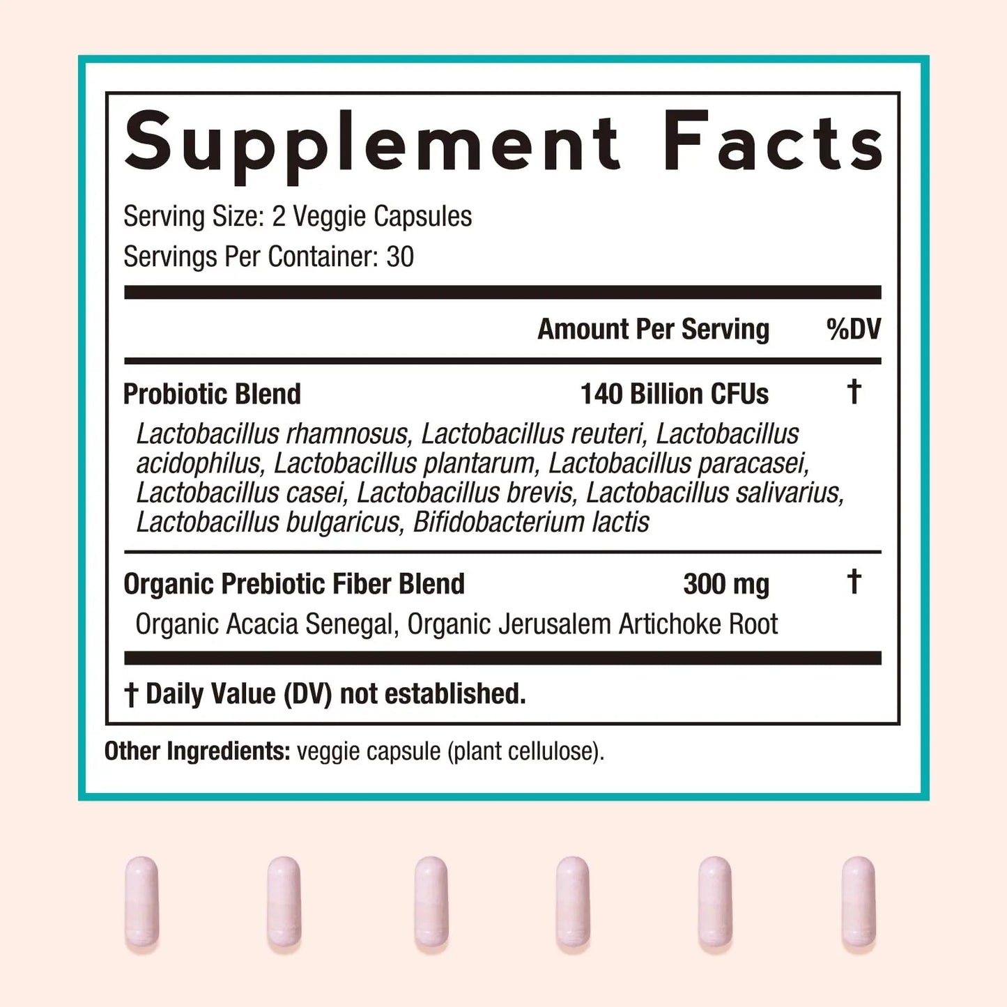 Doctor's Recipes Probiotics for Women, Organic Prebiotics and Probiotics for Digestive Health, Vaginal Health, 140 Billion CFU, 10 Strains, Shelf Stable, 60 Capsules Doctor's RecipesBuy Supplements Australia