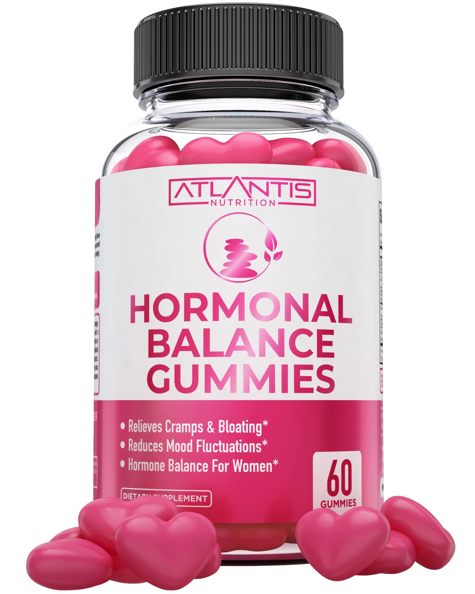 Atlantis Nutrition Hormonal Balance for Women & PMS Relief Gummies - Alleviates Cramps, Bloating, Mood Swings, Hot Flashes & Night Sweats - Cranberry, Dong Quai & Chasteberry Menstrual Cramp Relief Atlantis NutritionBuy Supplements Australia