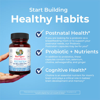 MaryRuth Organics Postnatal Probiotics for Breastfeeding Women | Nursing Probiotic Capsules with Vitamins | Minerals & Antioxidants | 54 Billion CFU | Non-GMO | Vegan | 30 Servings MARYRUTH'SBuy Supplements Australia