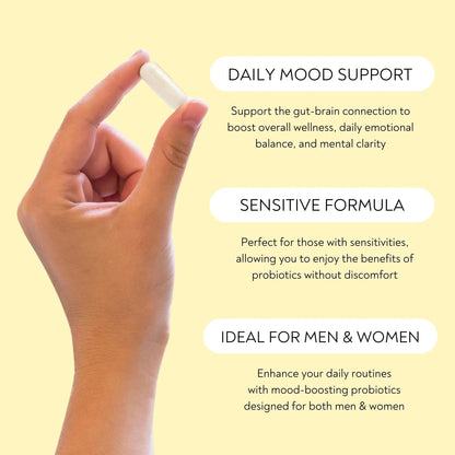 Probiotics - Mood Super Strains Probiotic - Naturally Supports Digestion & Mood - Histamine-Free Probiotics w/ L Rhamnosus GG, Shelf Stable Probiotic Supplement, 60 Day Supply, Non-GMO, VEGAN Lifted NaturalsBuy Supplements Australia