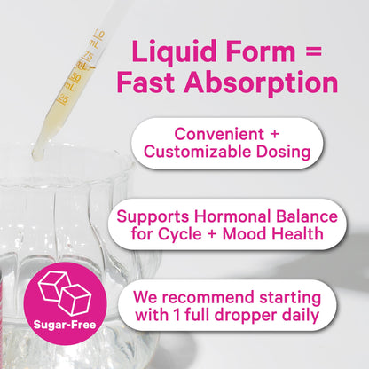 Pink Stork Hormone Balance Drops for Women - Supports Hormonal Health, PMS, Perimenopause & Mood, with Red Raspberry Leaf & Wild Yam - Liquid Supplement - Vegan, 2oz, 30 Servings Pink StorkBuy Supplements Australia