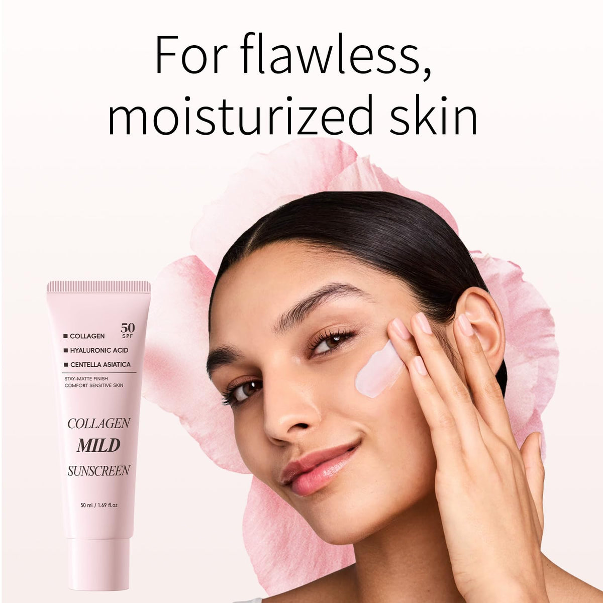 Collagen Mild Sunscreen SPF 50 for Face, Broad Spectrum Protection, Hydrating Facial Sunscreen with Peptides & Cica, Lightweight Non-Greasy, No White Cast, Natural Glow, Travel Size (2 PCS) DR.Seya buy supplements Au