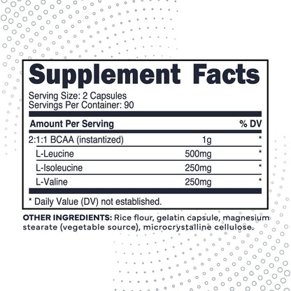 Type Zero BCAA 1000mg (180 Capsules, 90 Servings), Branched Chain Amino Acids (500mg of L-Leucine, 1000mg of L-Isoleucine and L-Valine) Type ZeroBuy Supplements Australia