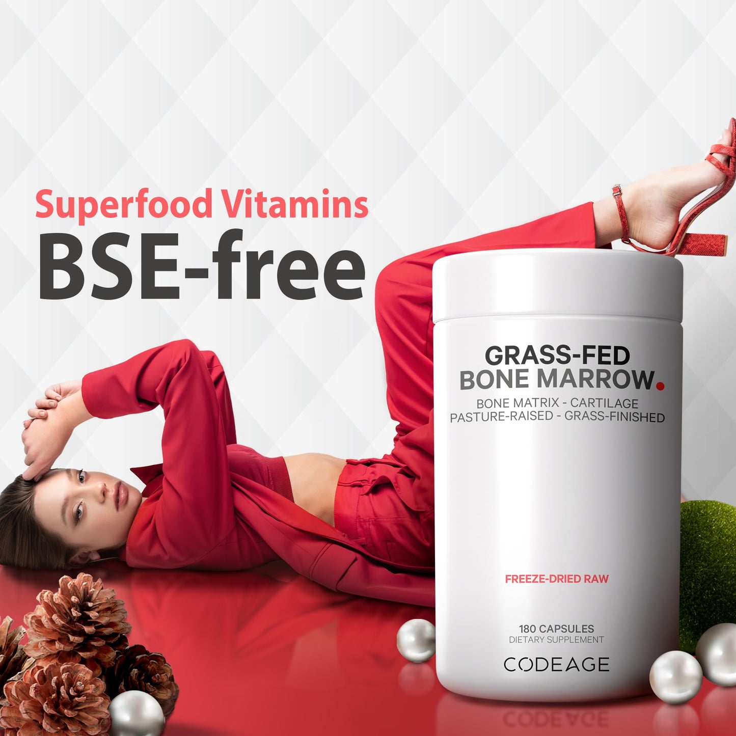 Codeage Grass Fed Bone Marrow, Full Spectrum Whole Bone Extract CodeageBuy Supplements Australia