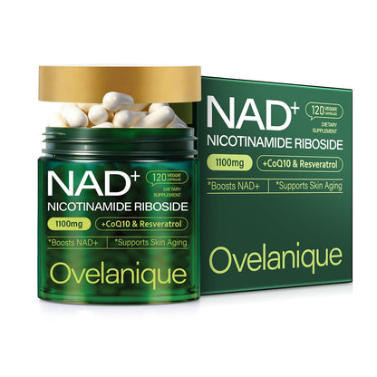 Ovelanique NAD Supplement with Nicotinamide Riboside & Resveratrol |NMNH Supplement Alternative| NAD+ Complex with Quercetin Phytosome & CoQ10 | Liposomal Delivery,120 Capsules(Packaging May Vary) OvelaniqueBuy Supplements Australia