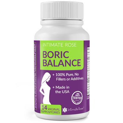Intimate Rose Boric Acid Vaginal Suppositories, 14 Count for Feminine Deodorizing & Freshness - Vegan Capsules Intimate RoseBuy Supplements Australia