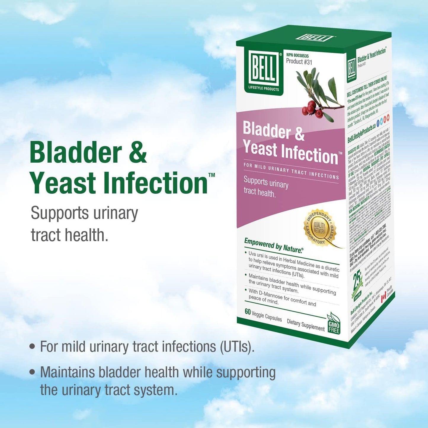 Bell Lifestyle Products Bladder Health and Yeast Balance - 60 Capsules BellBuy Supplements Australia
