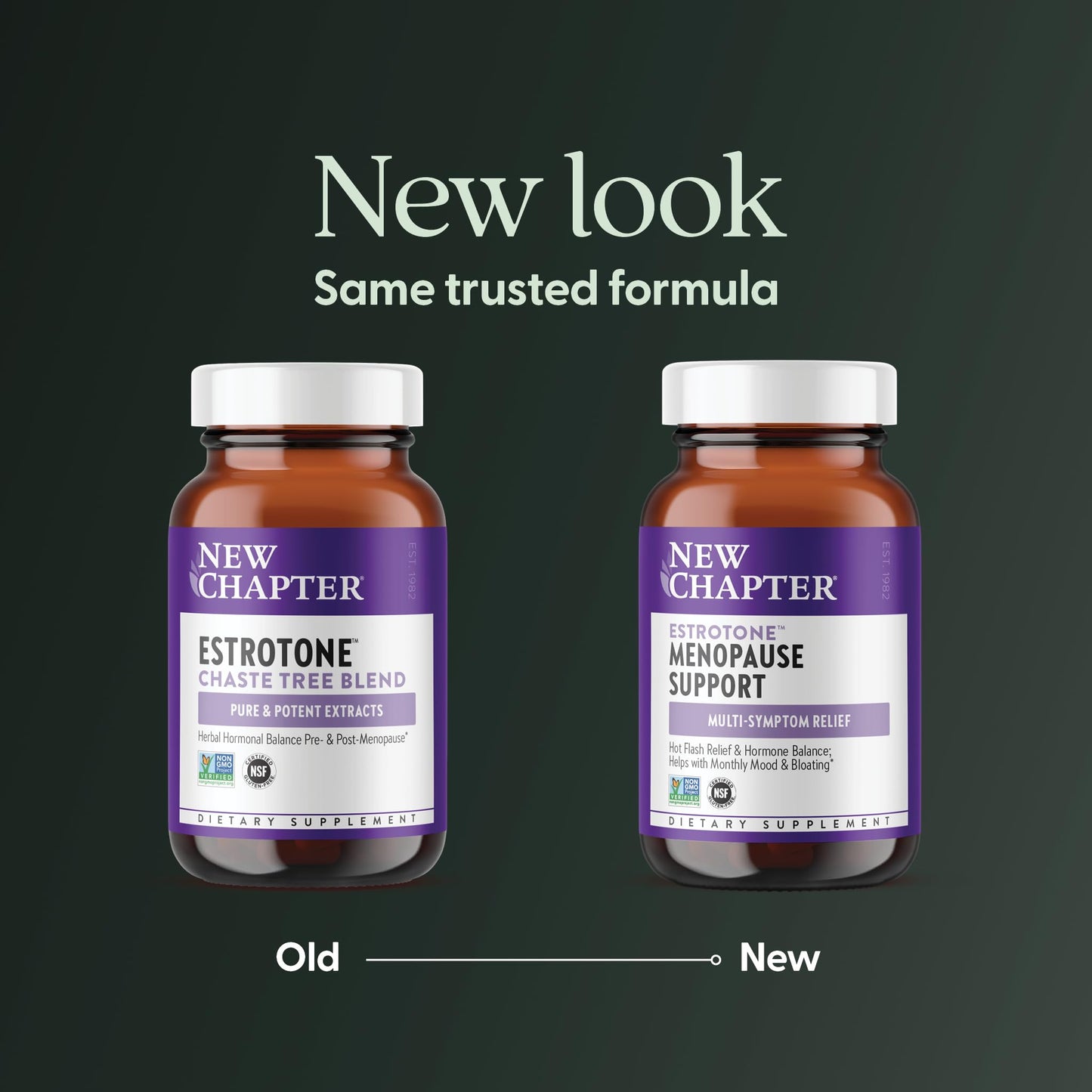 New Chapter Menopause Supplement - Estrotone Herbal Hormone Balance for Women in Perimenopause, with Black Cohosh for Hot Flash Relief & to Reduce Night Sweats + Vitex, No Added Hormones - 60 ct New ChapterBuy Supplements Australia