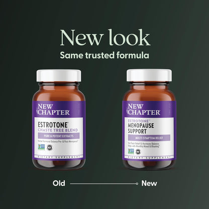 New Chapter Menopause Supplement - Estrotone Herbal Hormone Balance for Women in Perimenopause, with Black Cohosh for Hot Flash Relief & to Reduce Night Sweats + Vitex, No Added Hormones - 30 ct New ChapterBuy Supplements Australia