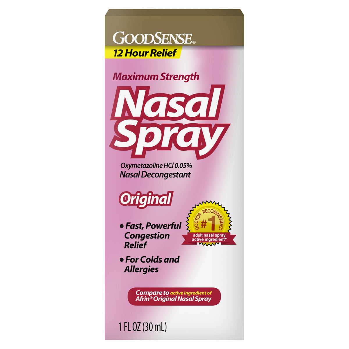 GoodSense Maximum Strength Nasal Spray, Fast Powerful Congestion Relief For Colds and Allergies, 1 Fluid Ounce GoodSense buy supplements Au