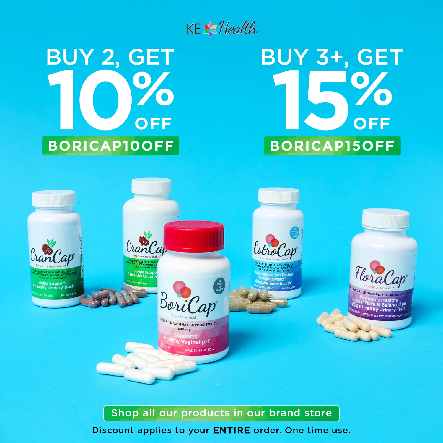 BoriCap Boric Acid Vaginal Suppository Applicators, 7 Applicators - Hygienic Solution BoriCapBuy Supplements Australia