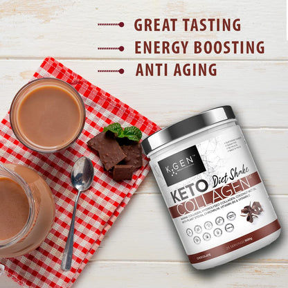K-GEN Diet Shake Meal Replacement Keto Collagen Powder | Multi Collagen Protein with MCT Oil, Vitamin C K GEN ketogenic enhancementBuy Supplements Australia