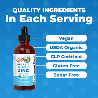 MaryRuth's Organic Liquid Zinc Supplement for Kids & Adults | Immune Support | Skin Health | Antioxidant | Cellular Metabolism | Zinc Sulfate MARYRUTH'S canada supplements