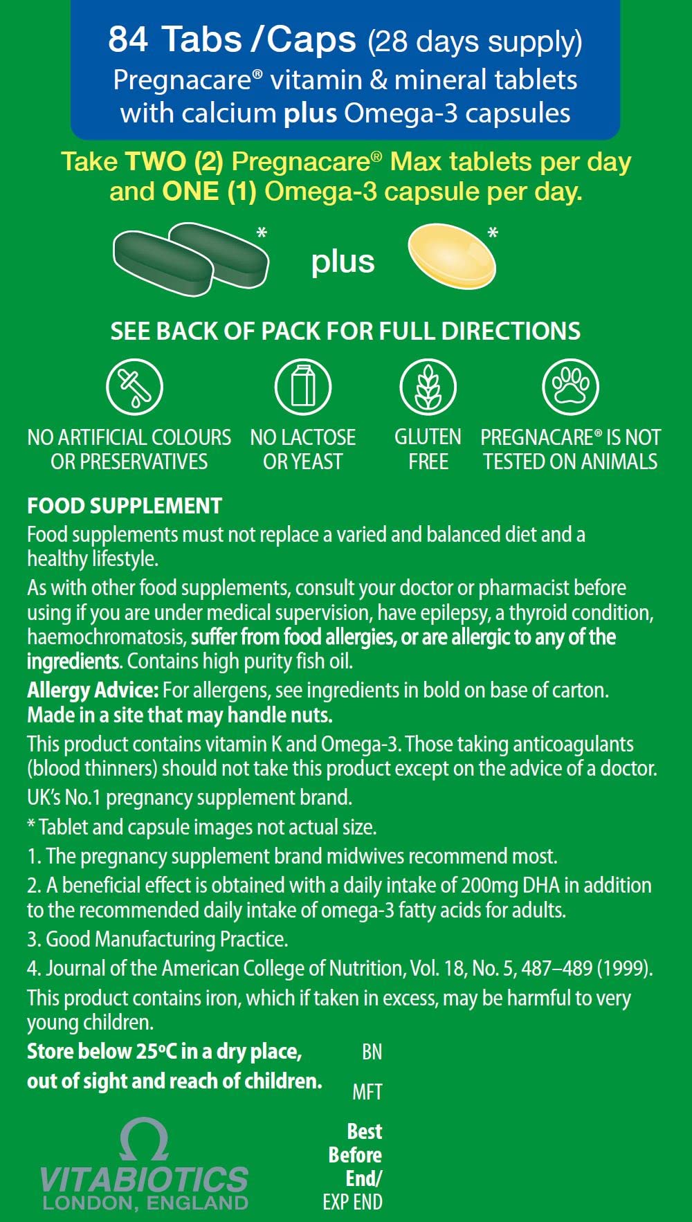 Pregnacare Max, White, 84 Count (Pack of 1) PregnacareBuy Supplements Australia