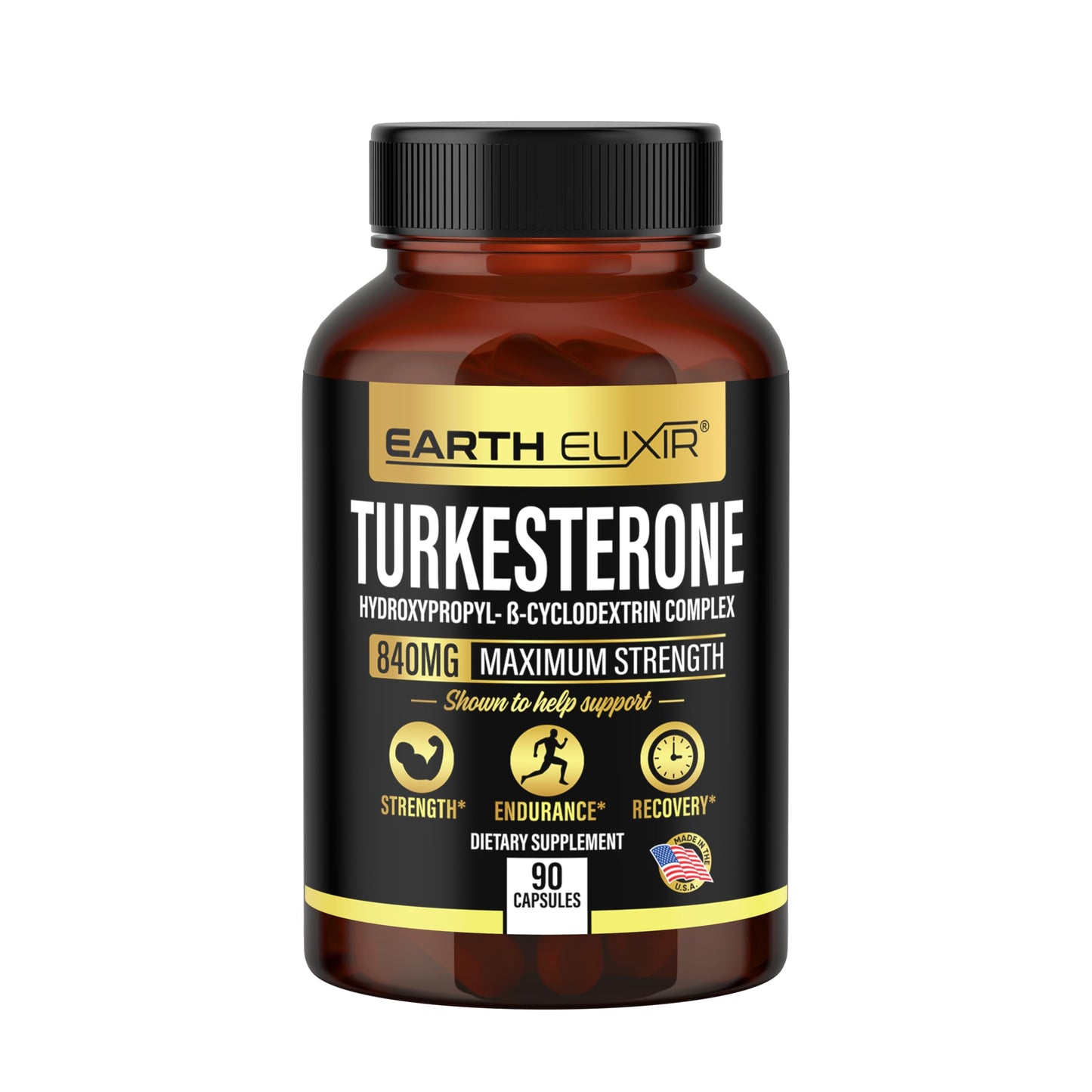 Turkesterone 840 mg – Natural Testosterone Support - 100% Pure Turkesterone Supplement for Men & Women - Ajuga Turkestanica Extract - Made in USA & 3rd Party Tested for Strength, Energy & Vitality Earth ElixirBuy Supplements Australia